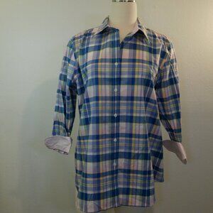 CHAPS Women's Shirt Colorful Plaid Long Sleeve Size XL
